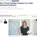 Mary Wyatt leading company in a male-dominated industry